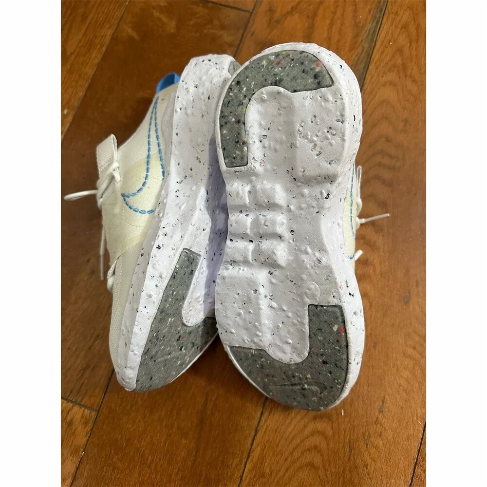Nike Crater Impact Women's Running Shoes White/Blue Size 6